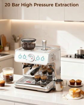 COWSAR 58mm portafilter espresso machine enables precise extraction at home.