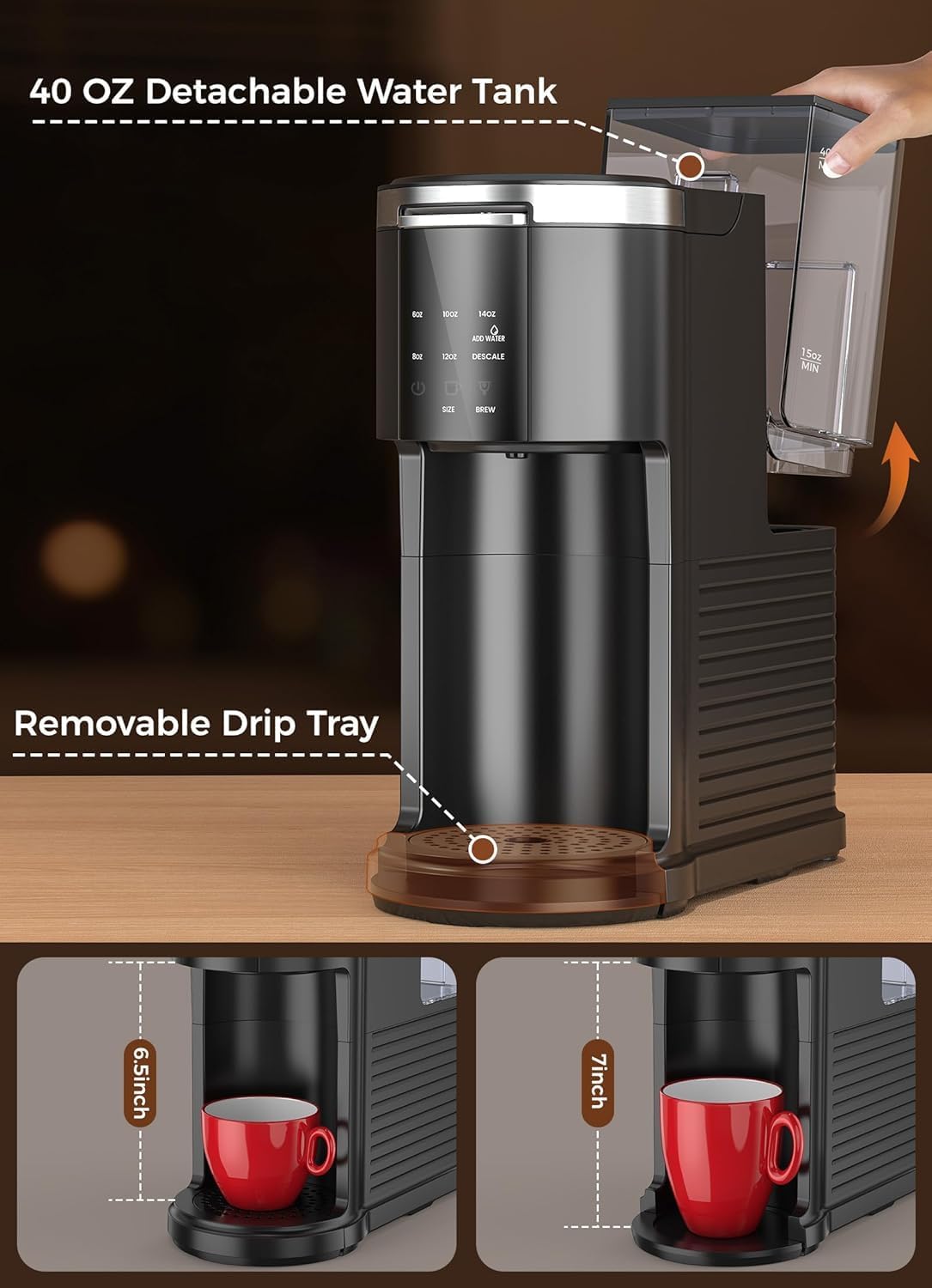 COWSAR compact design fits on small counters in homes or offices.