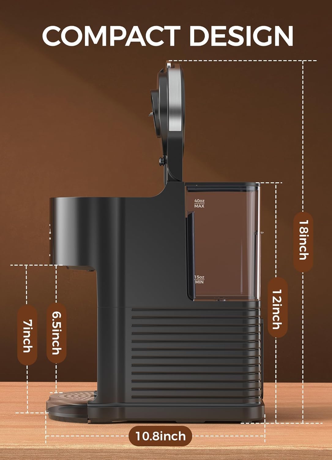COWSAR instant heat preheats in seconds for fast wake-up coffee.