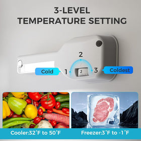 COWSAR mini fridge operates quietly at 38 dB for a peaceful room