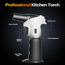 CoYlBod safety lock on a rechargeable kitchen torch for secure storage