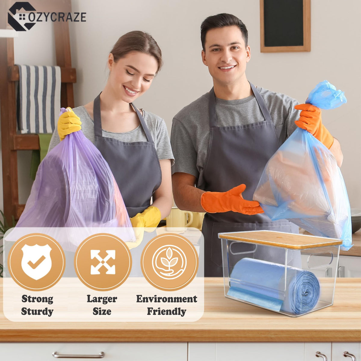COZYCRAZE produce bin use showcases additional space for fruits or veggies.