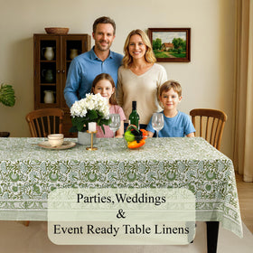 CPC Tablecloth wedding-ready with lush green tones for backdrops