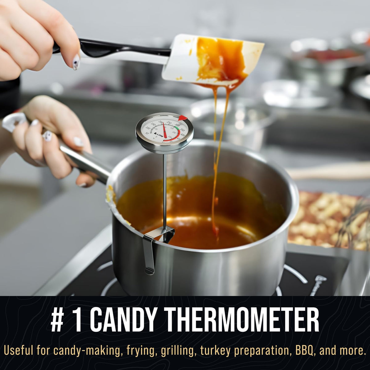 Craft911 large dial provides easy Fahrenheit and Celsius readings.