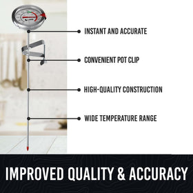 Craft911 pot clip attaches securely for hands-free temperature monitoring.