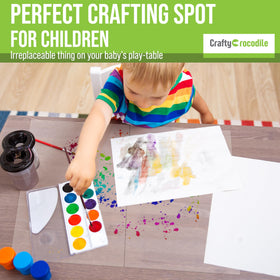 CraftyCrocodile kids art drawing mats keep crafts contained and surfaces protected