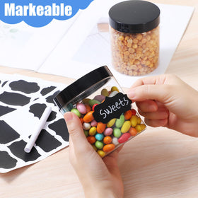 Crazystorey 30-pack includes stickers and pen for labeling.