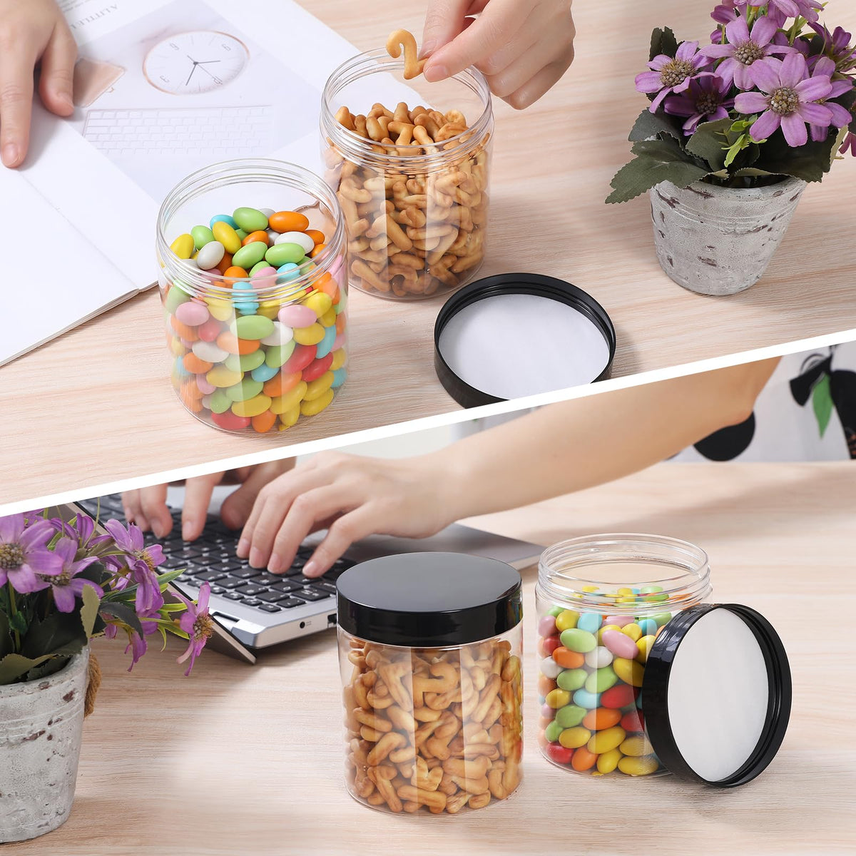 Crazystorey BPA-free PET jar for safe food and crafts storage.