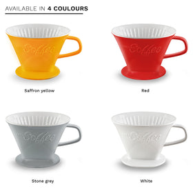 Creano porcelain coffee filter arrives in a gift box for gifting coffee lovers.