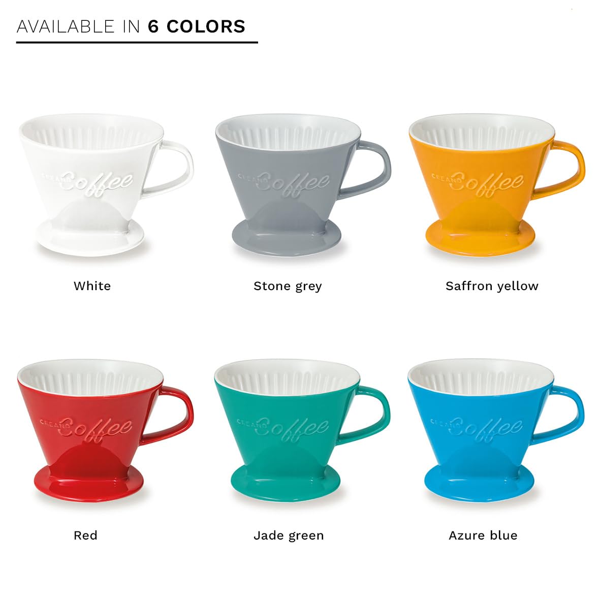 Creano dripper compatible with standard size 4 filters for home brews