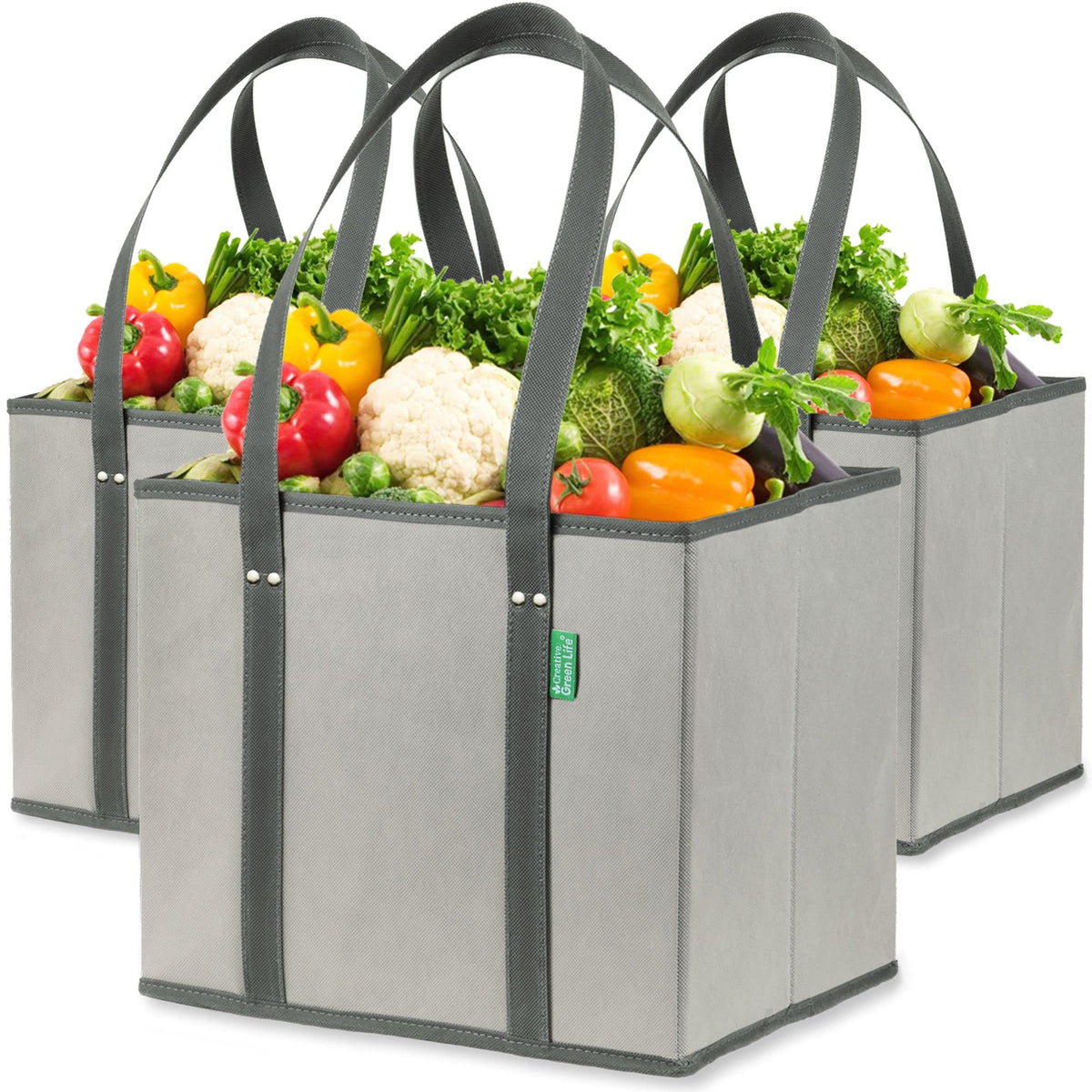 Creative Green Life box-stand-up bag stands upright for easy loading.