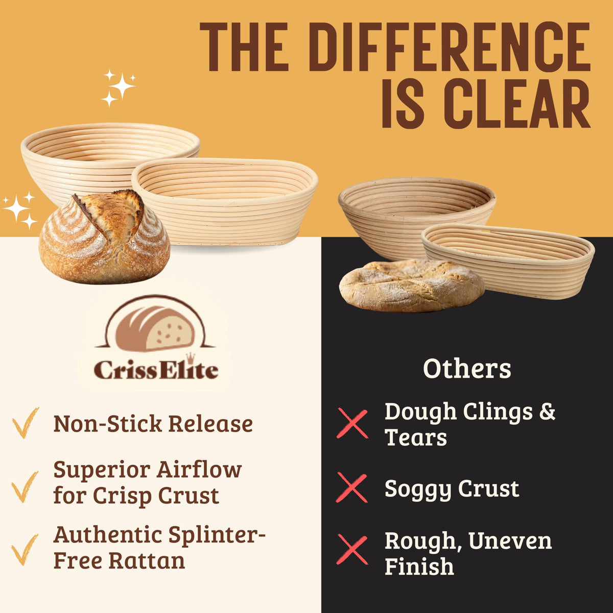CRISS ELITE bread brush for gentle cleaning after bake