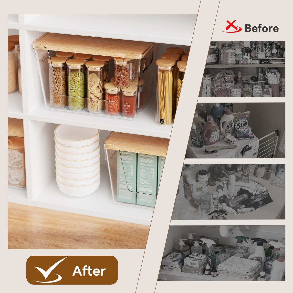 Criusia design featuring built-in handles for effortless carrying and reorganization.