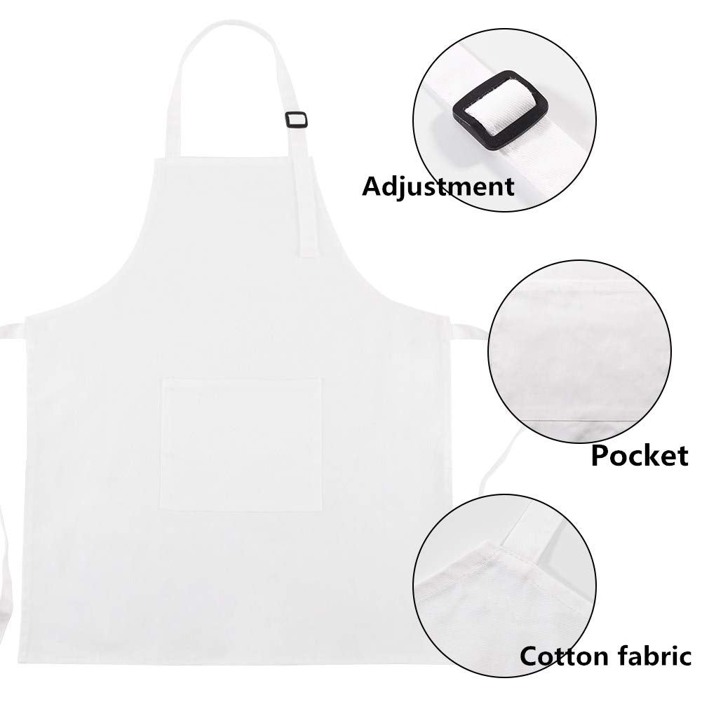 CRJHNS kids apron and hat set matching hat for play and meals