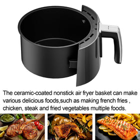 Croask air fryer basket for Ninja AF101 assembled with handle ready to use.