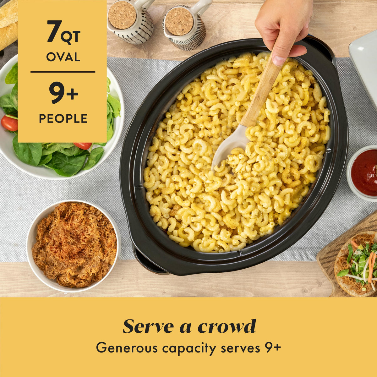 Stainless steel Crock-Pot 6 Quart Cook & Carry body highlights durable construction