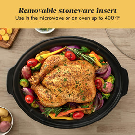 Crock-Pot 6 Quart Cook & Carry tailgate scene showcases portable cooking convenience