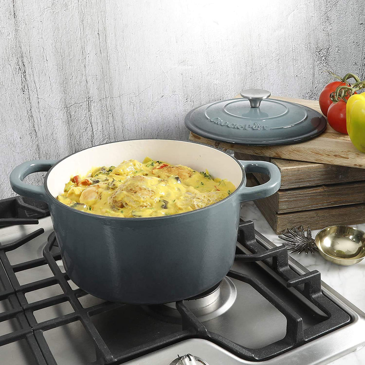 American-made Crock-Pot Artisan signals durable cast iron quality.