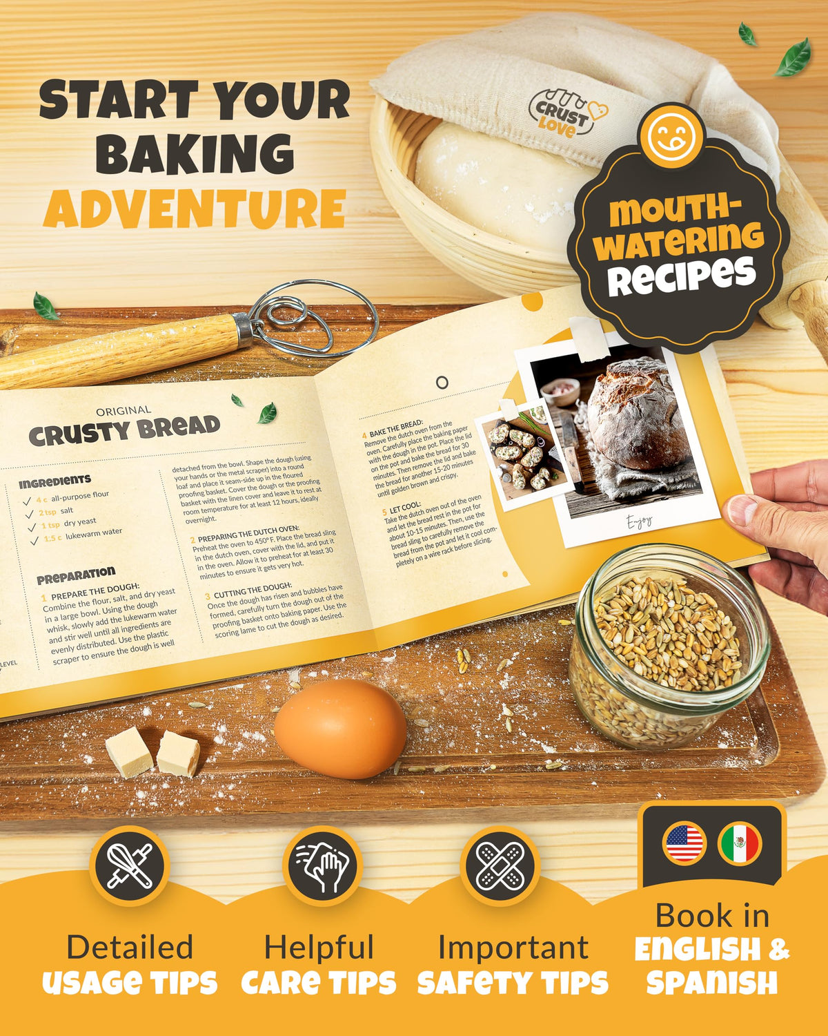 CRUSTLOVE gift-ready bread baking kit makes a thoughtful gift.