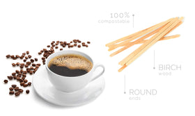 Crystal Ware birch wood stirrers provide sturdy stirring for daily beverages