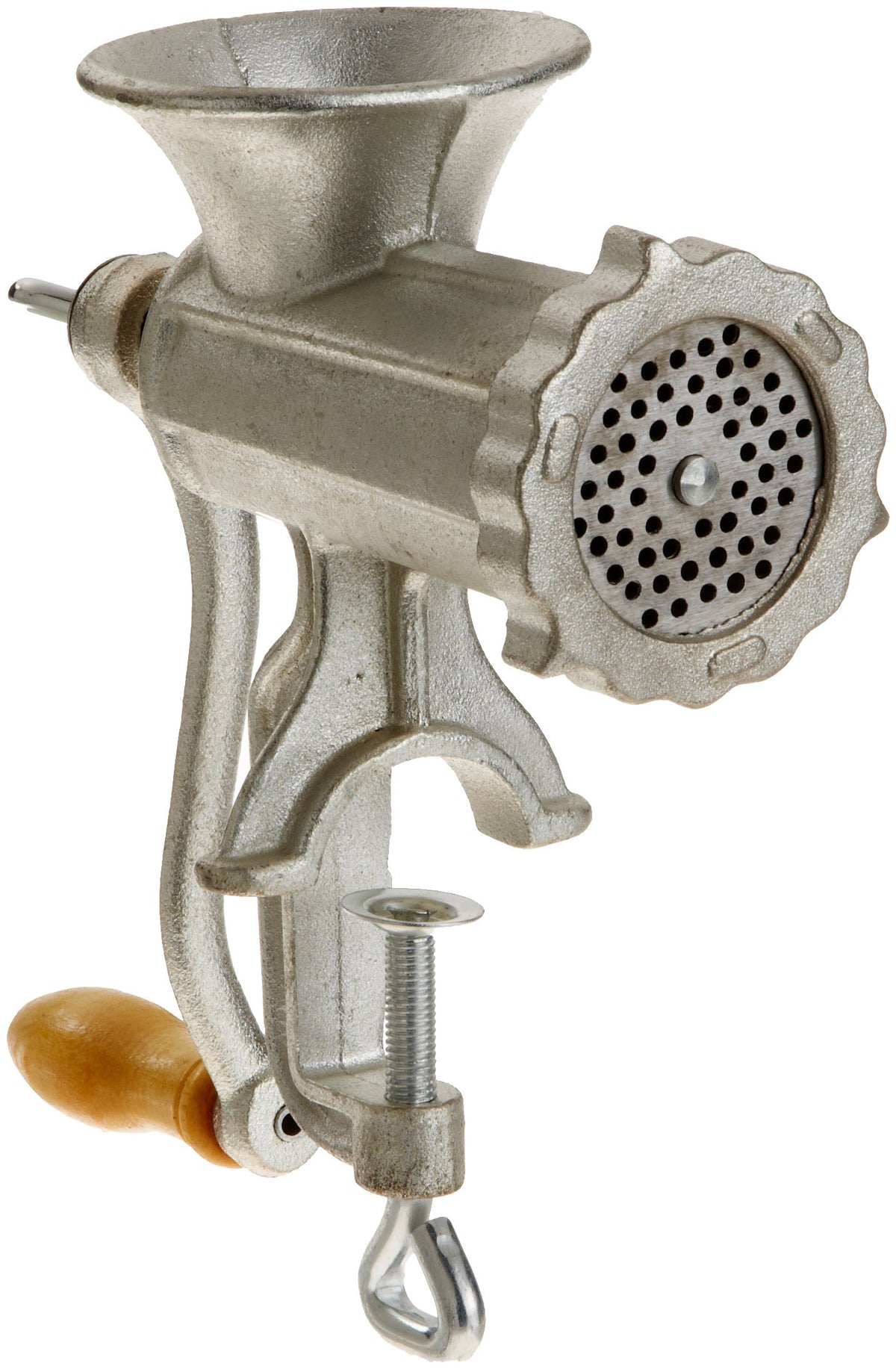 CucinaPro sausage funnel aids easy stuffing and uniform links.