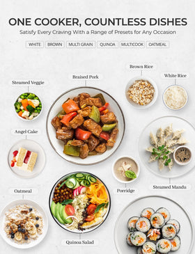 CUCKOO Micom 8-menu options for versatile rice and grain cooking