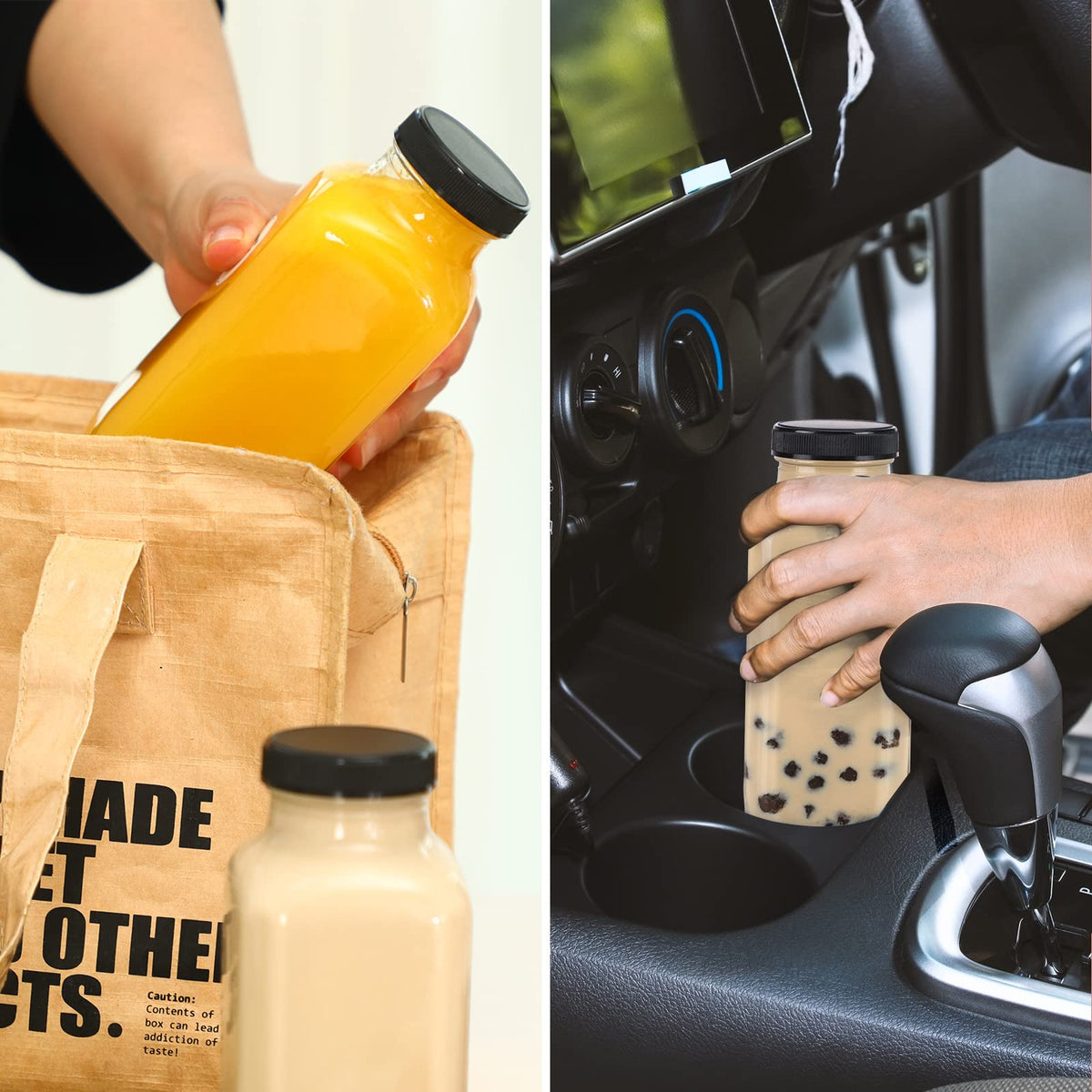 CUCUMI bottle sponge brush cleans hard-to-reach interiors.