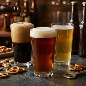 CUCUMI pint glasses 16oz durable lead-free for long-lasting service.