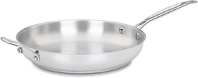 Cuisinart Chef's Classic 12-inch stainless open skillet showing sloped sides for tossing and sautéing
