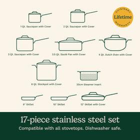 Cuisinart Chef's Classic steel 20 cm steamer insert for healthy steamed sides.