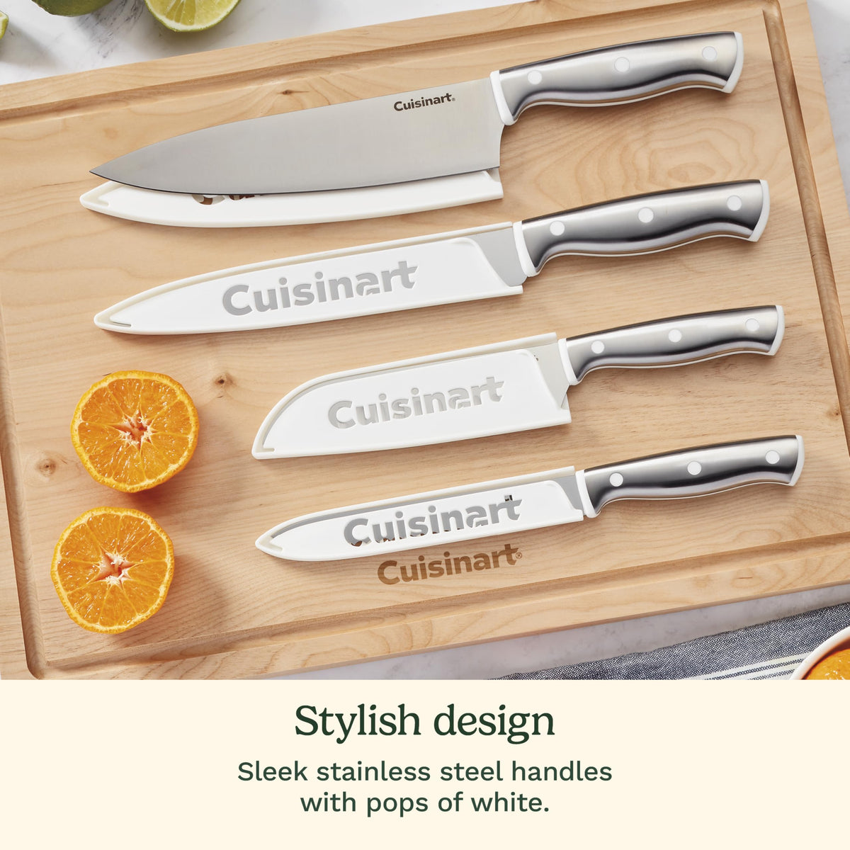 Cuisinart Classic ColorCore ergonomic handle with white accents for comfortable grip