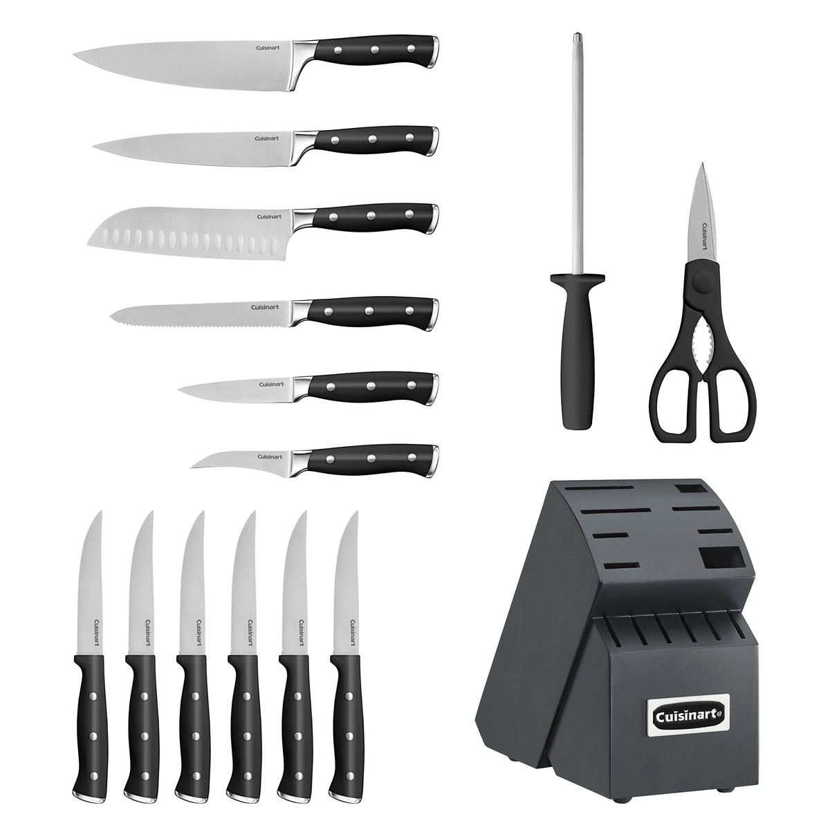 Ergonomic handle with full-tang rivets for comfortable, controlled cutting