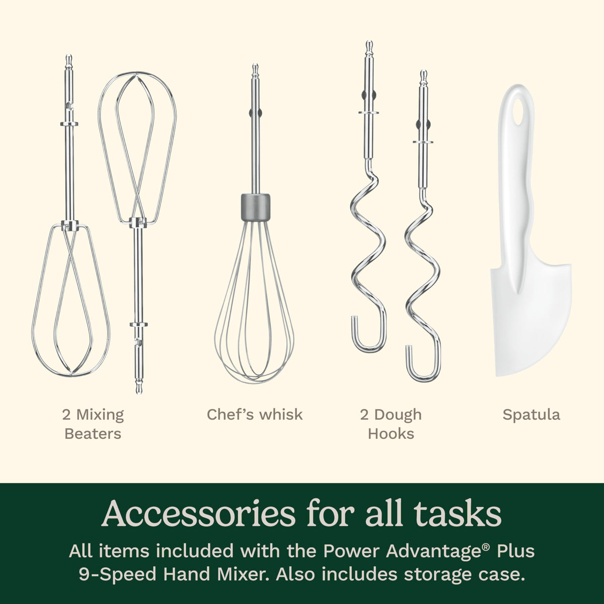 Cuisinart Power Advantage Plus beater eject lever enables quick, hands-off cleanup.