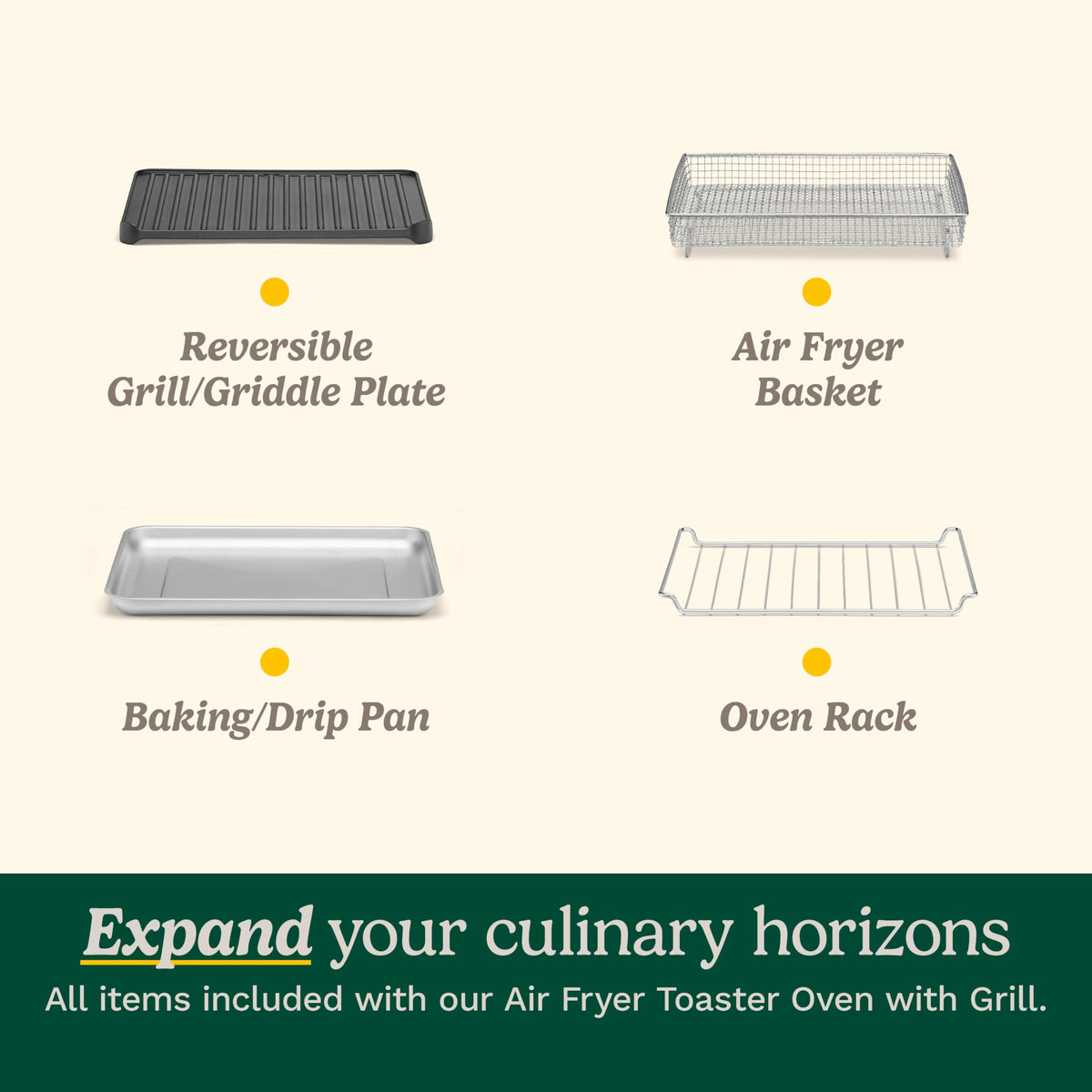 Cuisinart TOA-70W 12-inch pizza capability for quick dinners.