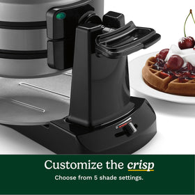 Cuisinart waffle maker browning settings dial for customized shade.