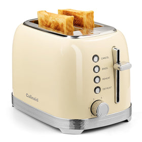 Culinaid 2 Slice cream white retro toaster blends with many kitchens and makes a thoughtful gift.