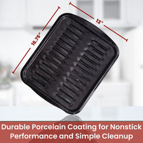 CULINARIN ceramic-coated pan withstands up to 550°F for high-heat broiling