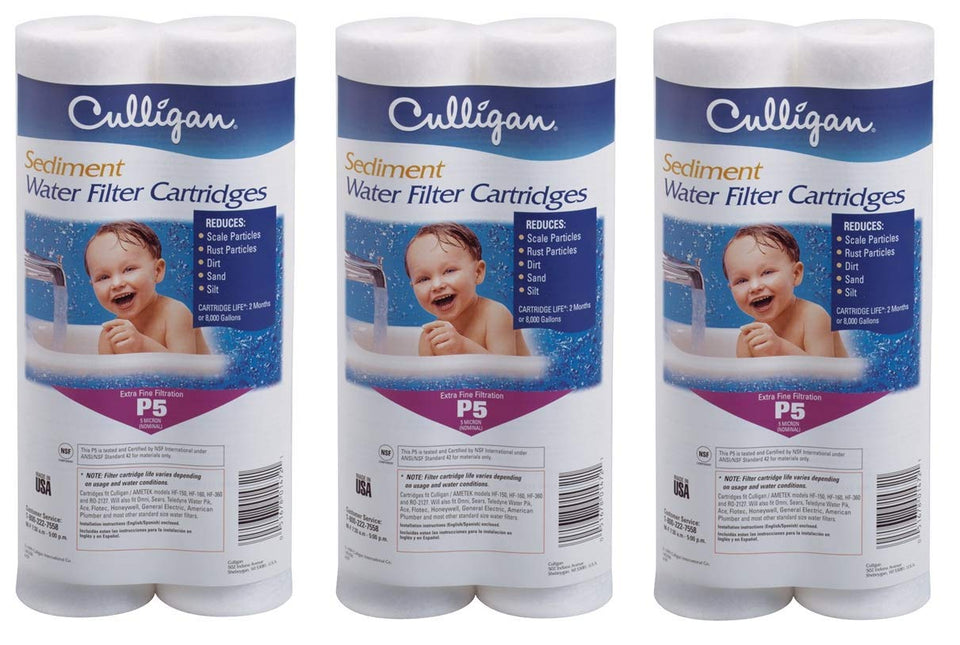 Culligan P5 whole-house filter reduces sediment for cleaner drinking water