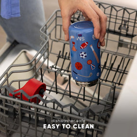 Cupholder-friendly bottle design fits lunch bags and desks.
