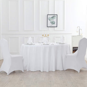 Cupuamon round tablecloth 108-inch white available in 24 colors for coordination