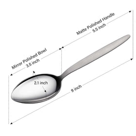 CURISEW Kunz spoon features mirror bowl for clear ingredient visibility.