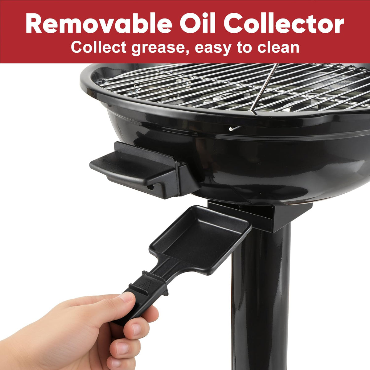 CUSIMAX grill's large cooking rack for family meals and gatherings.