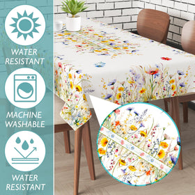 Cusugbaso tablecloth measures 60x104 inches for large tables.