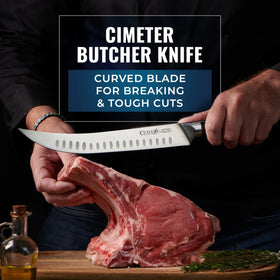Cutluxe honing rod keeps blades sharp between uses