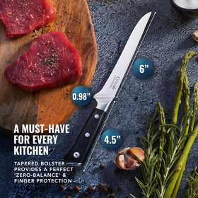 Cutluxe Artisan Series packaging display boning knife
