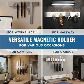 Space saving kitchen organizer for knives and utensils