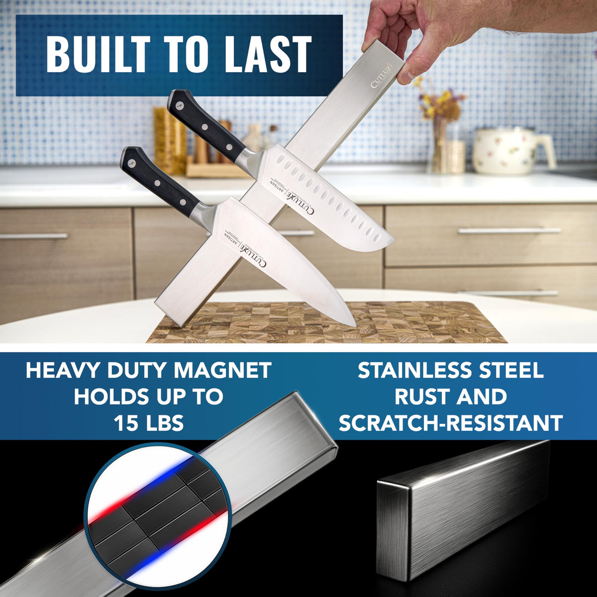 Wall mount installation with included screws for stability