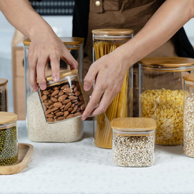 D2scrma stackable kitchen containers save cabinet space