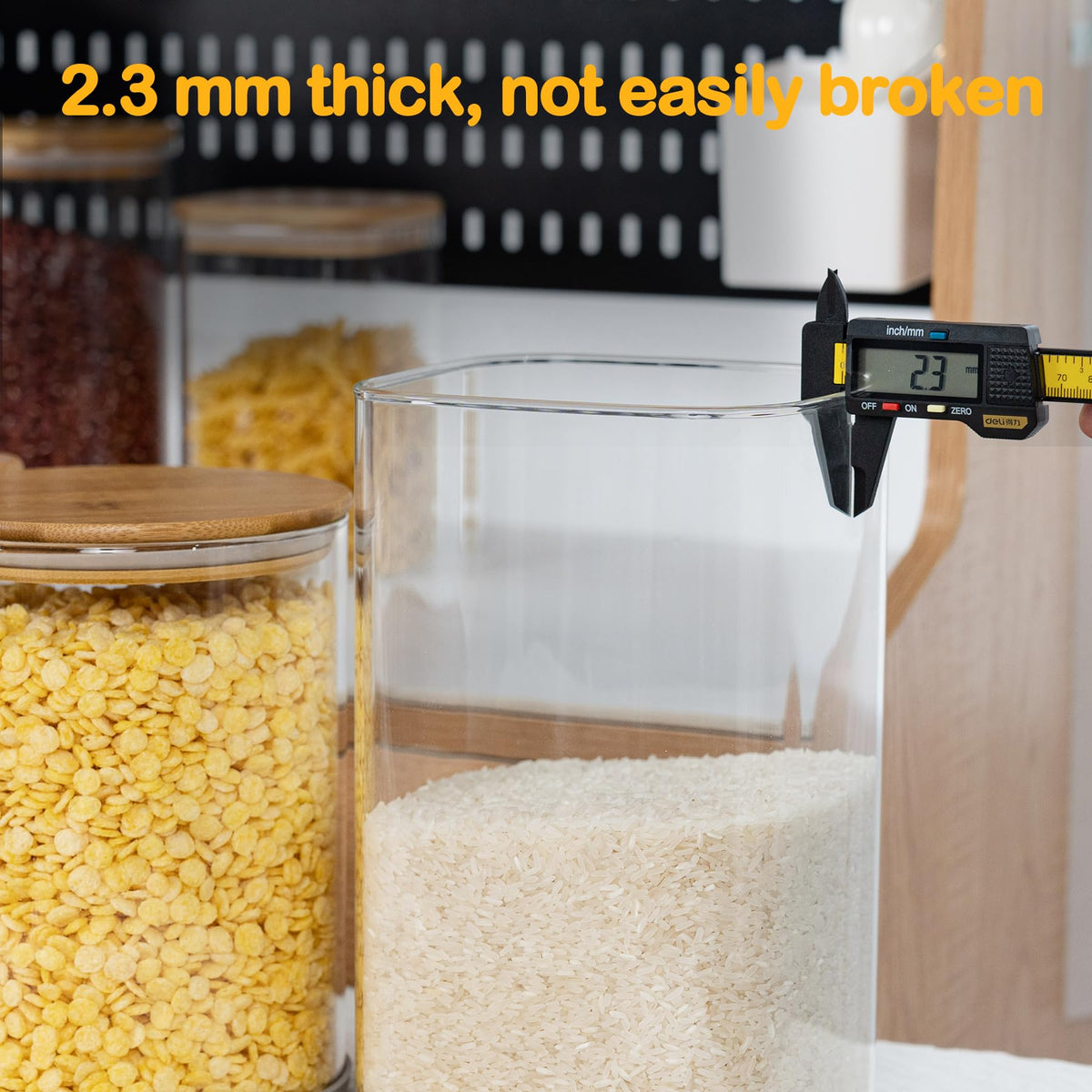 D2scrma kitchen storage for flour, sugar, coffee, and cereals in one versatile set.