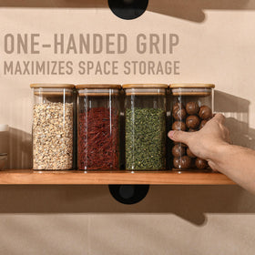 D2scrma square glass storage for organized pantry and space saving